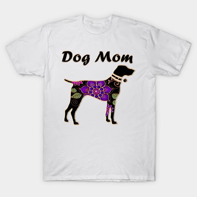 Dog Mom Floral Retriever T-Shirt by m2inspiration